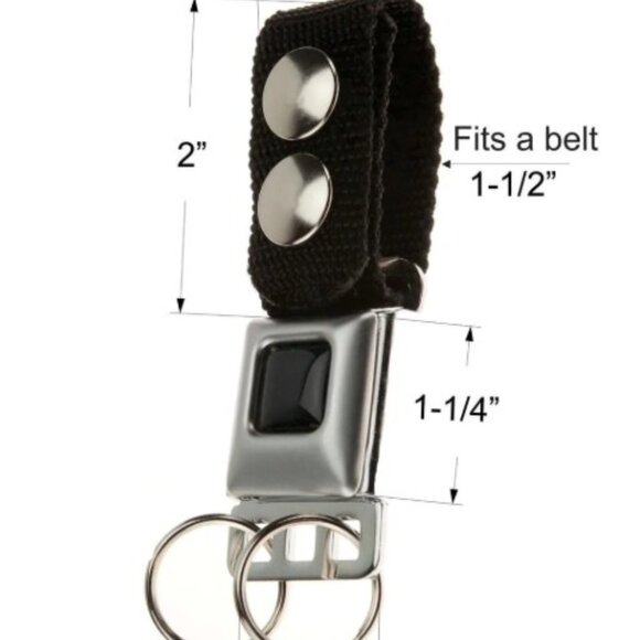 Marvel Logo Mini Seatbelt Keychain Clip Belt Loop Key Holder - Picture 7 of 7